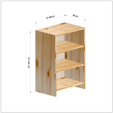 横幅51～60／高さ81～90／奥行40cmの本棚ユニット