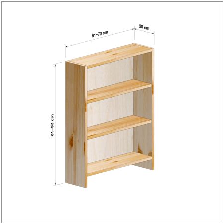 横幅61～70／高さ81～90／奥行20cmの本棚ユニット