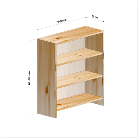 横幅71～80／高さ81～90／奥行30cmの本棚ユニット